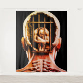 Prison of the Mind – Surreal Conceptual Wall Art Wandkleed (Voorkant)