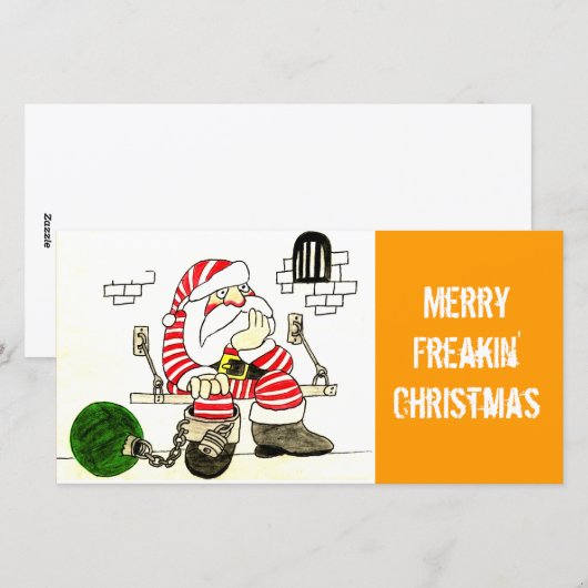 PRISON SANTA FEESTDAGENKAART (Voorkant / Achterkant)