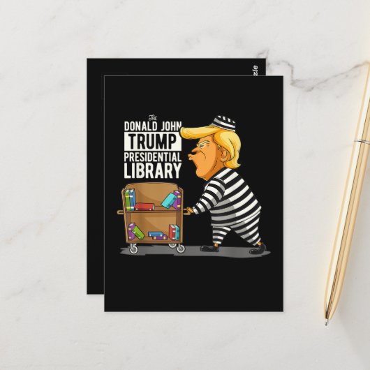 Prison Trump Presidential Library Briefkaart (Voorkant / Achterkant in situ)