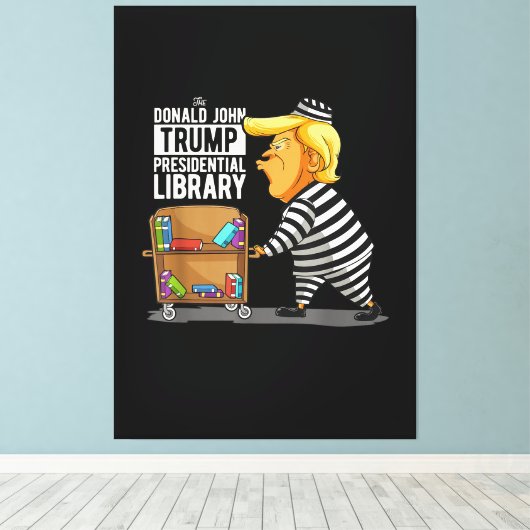 Prison Trump Presidential Library Canvas Afdruk (Insitu (Houten vloer))