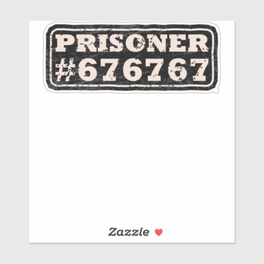 Prisoner 67 Meme Sticker (Vel)