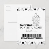 Prisonkaarten Lange Afstandsbezoek Koppels Hartjes Briefkaart (Voorkant / Achterkant)