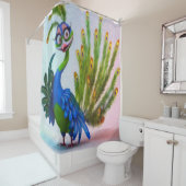 Prissy Peacock Shower Curtain Douchegordijn (In situ)