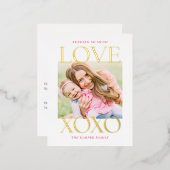 Pristine Love Folie Valentijnsdag Foto Briefkaart (Voorkant / Achterkant)