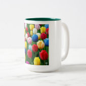 Pristine Tulips Mug Tweekleurige Koffiemok (Voorkant rechts)