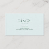 Pristine White Rose and Blue Floral Marble Visitekaartje (Achterkant)