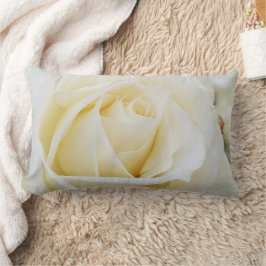 Pristine White Rose Close-up foto Kussen