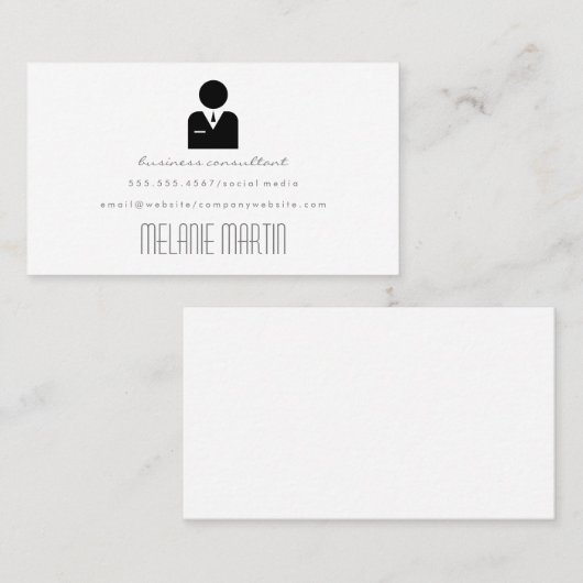 Pristine Zakelijke Icoon Visitekaartje (Voorkant / Achterkant)