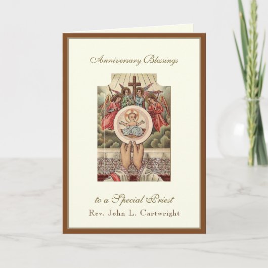 Pristste Jubileum Ordination Traditional katholiek Kaart (Voorkant)