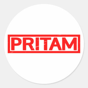 Pritam Stamp Ronde Sticker