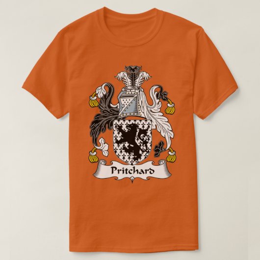 Pritchard Coat of Arms Family Crest T-shirt (Design voorkant)