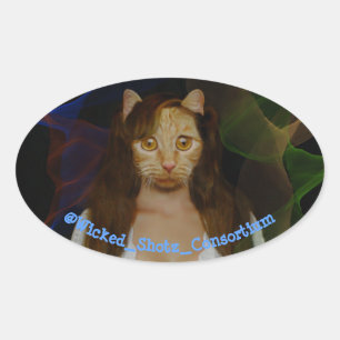 Pritty Kat Ovale Sticker