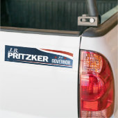 PRITZKER - JB Pritzker voor gouverneur Bumpersticker (Op Truck)
