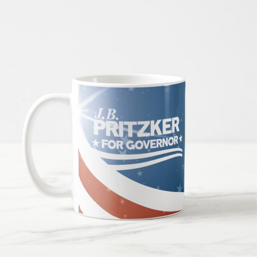 PRITZKER - JB Pritzker voor gouverneur Koffiemok (Links)
