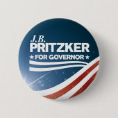 PRITZKER - JB Pritzker voor gouverneur Ronde Button 5,7 Cm (Voorkant)
