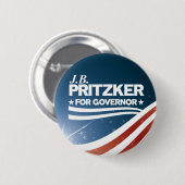 PRITZKER - JB Pritzker voor gouverneur Ronde Button 5,7 Cm (Voorkant /achterkant)