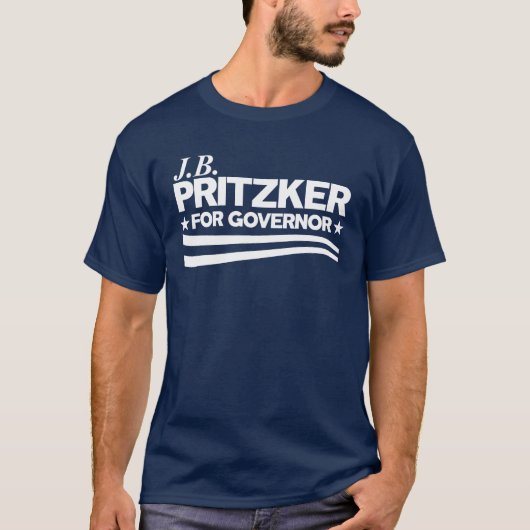 PRITZKER - JB Pritzker voor gouverneur T-shirt (Voorkant)