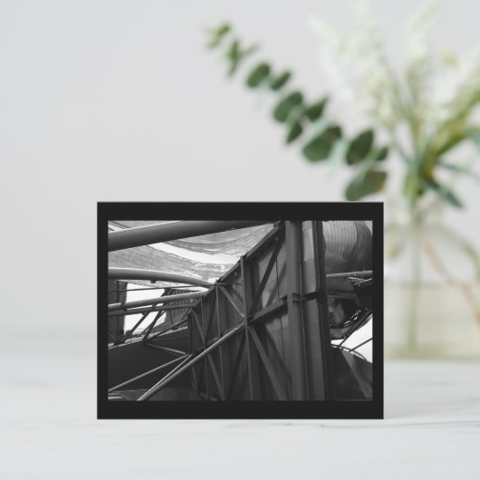 pritzker pavilion : winter (b&w) briefkaart (Staand voorkant)