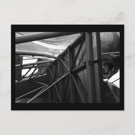 pritzker pavilion : winter (b&w) briefkaart (Voorkant)