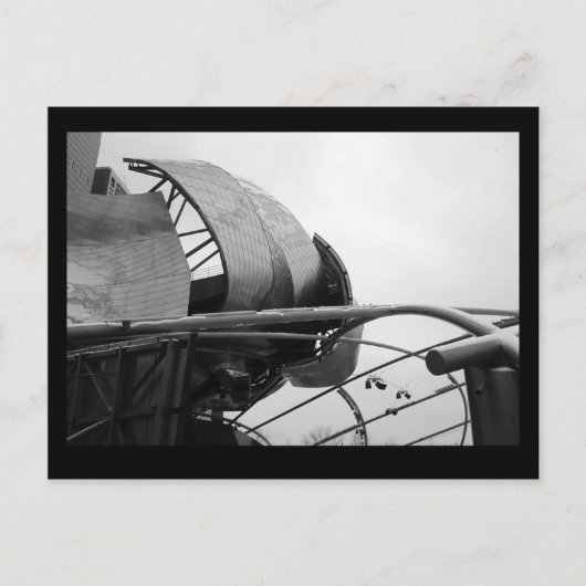 pritzker pavilion : winter (b&w) briefkaart (Voorkant)