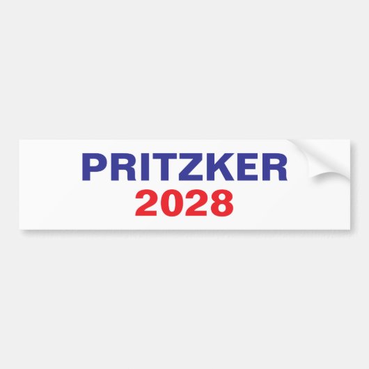 Pritzker voor President 2028 Bumpersticker (Voorkant)