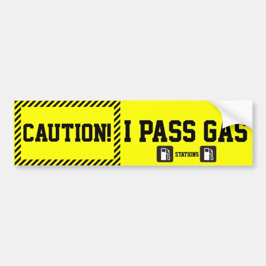 Prius Bumpersticker Pas Gas Stations (Voorkant)