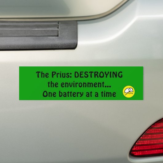Prius Destroys Environment Bumpersticker (Op auto)