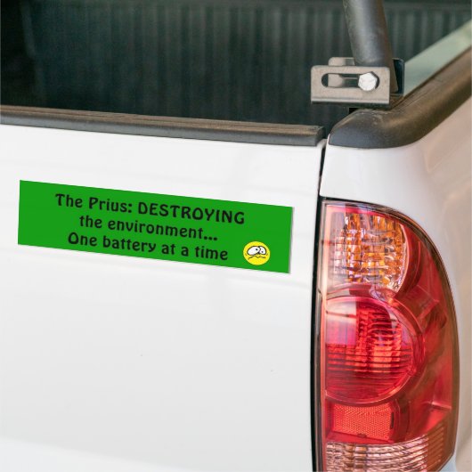 Prius Destroys Environment Bumpersticker (Op Truck)