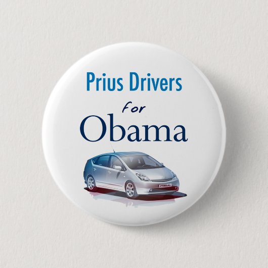Prius Drivers voor Obama Button (Voorkant)
