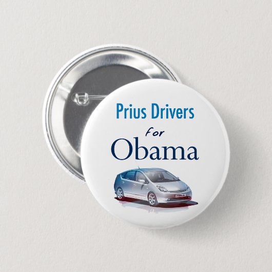 Prius Drivers voor Obama Button (Voorkant /achterkant)
