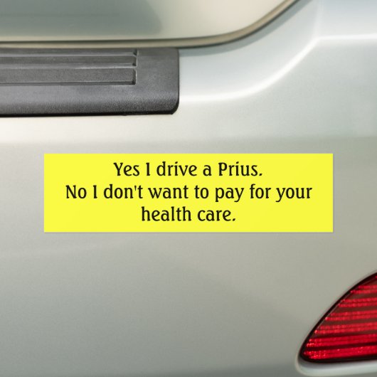 Prius Driving Capitalist Bumpersticker (Op auto)