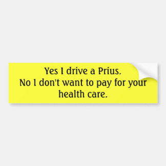 Prius Driving Capitalist Bumpersticker