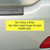 Prius rijdende kapitalist bumpersticker (Op auto)