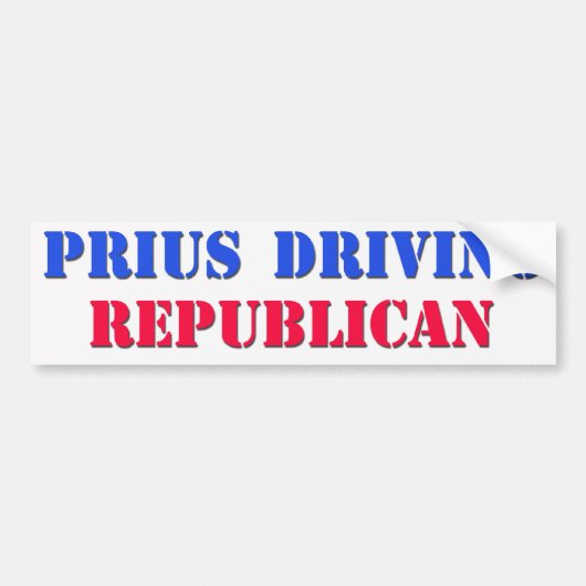 priusdriving republikeins bumpersticker (Voorkant)