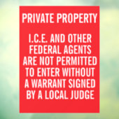 Privaat Eigendom Ken Je Rechten Raamsticker (Vel 3)