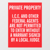 Privaat Eigendom Ken Je Rechten Raamsticker (Vel)