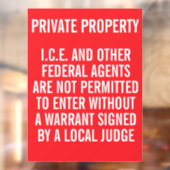 Privaat Eigendom Ken Je Rechten Raamsticker (Vel 2)