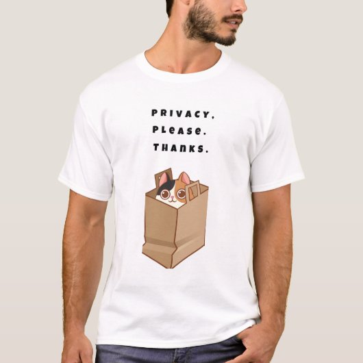 Privacy, alsjeblieft. Bedankt. T-shirt (Voorkant)