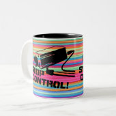 Privacy Awareness Design voor beveiligingscamera's Tweekleurige Koffiemok (Voorkant links)