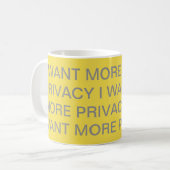 Privacy for Me Koffiemok (Voorkant links)