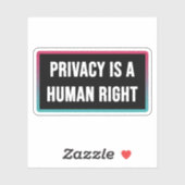 Privacy is een mensenrecht sticker (Vel)