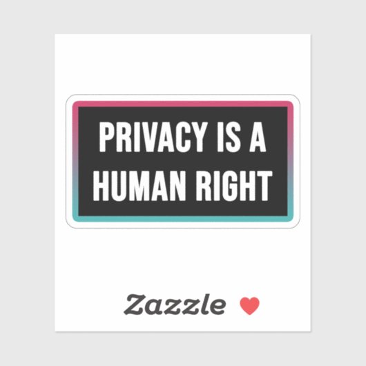 Privacy is een mensenrecht sticker (Vel)