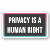 Privacy is een mensenrecht sticker (Voorkant)