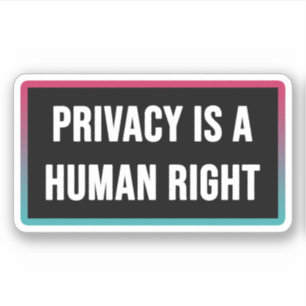 Privacy is een mensenrecht sticker