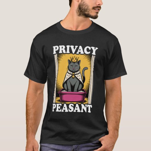 Privacy Peasant Cute Kat Bak Funny Kat 1 T-shirt (Voorkant)