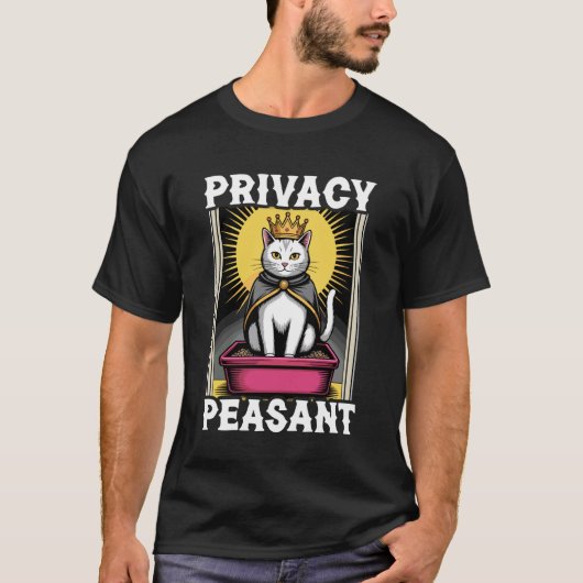 Privacy Peasant Mooie Kat Bak Grappige Kat T-shirt (Voorkant)