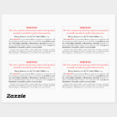 Privacy Protection Act sticker, white rectangle Rechthoekige Sticker (Vel)