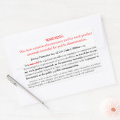 Privacy Protection Act sticker, white rectangle Rechthoekige Sticker (Envelop)