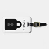 Privacy sleutelgat slot beveiligingspictogram aang bagagelabel (Voorkant horizontaal)