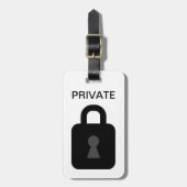 Privacy sleutelgat slot beveiligingspictogram aang bagagelabel (Voorkant verticaal)